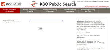 afbeelding van scherm kbo-search