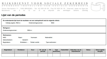 Voorbeeld van het vereiste formulier