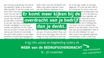Affiche voor Week van de Bedrijfsoverdracht 2020