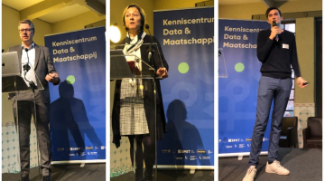 sprekers op de lancering Kenniscentrum Data & Maatschappij