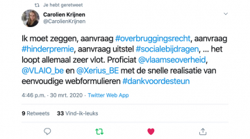 tweet van een tevreden klant